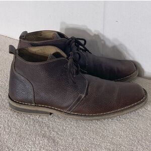 Ikon Brown Pebbled Leather High Top Chukka Style Boots 9